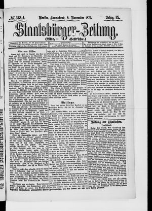 Staatsbürger-Zeitung vom 08.11.1873