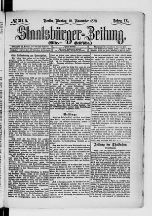 Staatsbürger-Zeitung on Nov 10, 1873