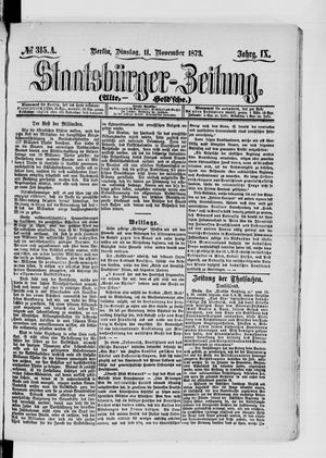 Staatsbürger-Zeitung vom 11.11.1873