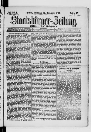 Staatsbürger-Zeitung vom 12.11.1873