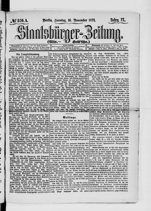 Staatsbürger-Zeitung on Nov 16, 1873