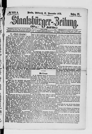 Staatsbürger-Zeitung vom 19.11.1873