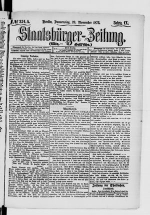 Staatsbürger-Zeitung on Nov 20, 1873