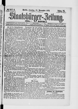 Staatsbürger-Zeitung on Nov 23, 1873