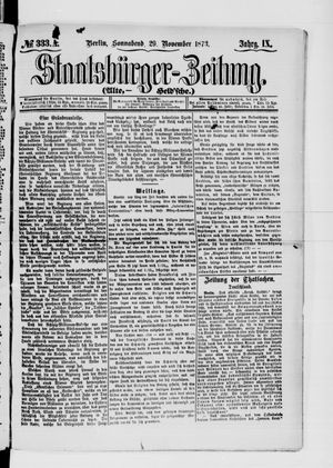 Staatsbürger-Zeitung vom 29.11.1873