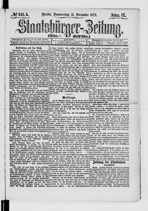 Staatsbürger-Zeitung vom 11.12.1873
