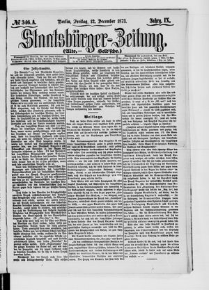 Staatsbürger-Zeitung vom 12.12.1873