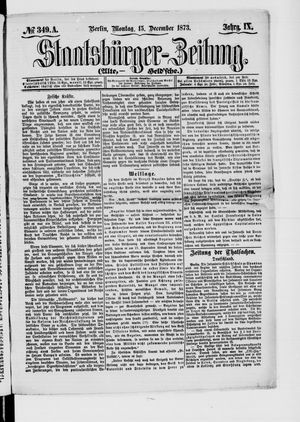 Staatsbürger-Zeitung vom 15.12.1873