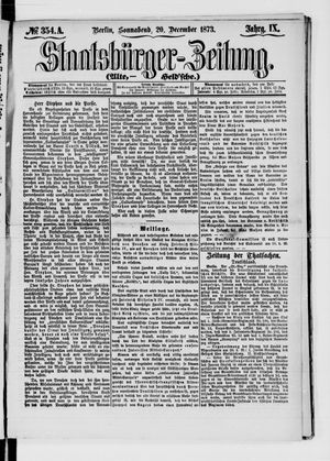 Staatsbürger-Zeitung on Dec 20, 1873