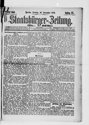 Staatsbürger-Zeitung vom 26.12.1873