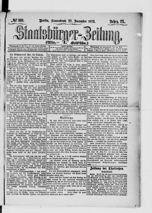 Staatsbürger-Zeitung vom 27.12.1873