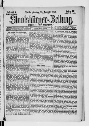 Staatsbürger-Zeitung on Dec 28, 1873