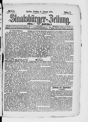 Staatsbürger-Zeitung vom 09.01.1874