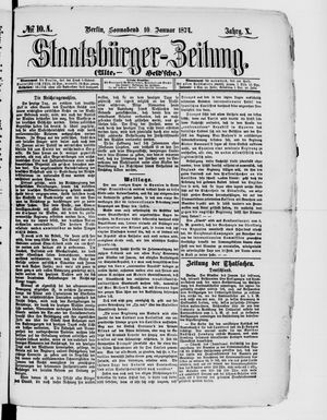 Staatsbürger-Zeitung vom 10.01.1874