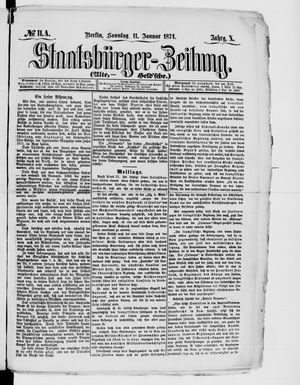 Staatsbürger-Zeitung vom 11.01.1874