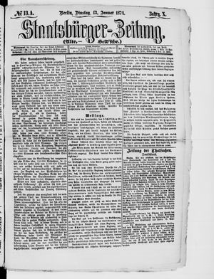 Staatsbürger-Zeitung vom 13.01.1874