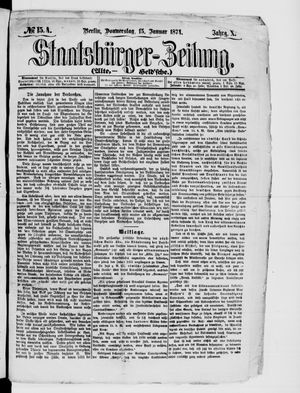 Staatsbürger-Zeitung on Jan 15, 1874