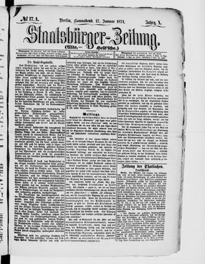 Staatsbürger-Zeitung vom 17.01.1874