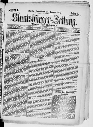 Staatsbürger-Zeitung vom 24.01.1874