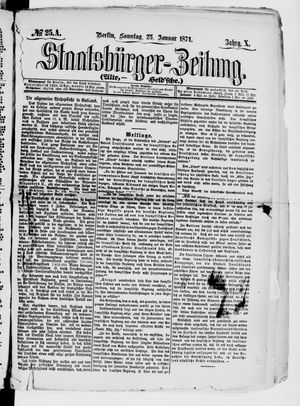 Staatsbürger-Zeitung vom 25.01.1874