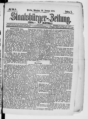 Staatsbürger-Zeitung on Jan 26, 1874