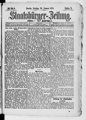Staatsbürger-Zeitung vom 30.01.1874