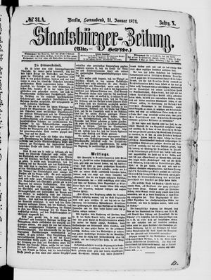 Staatsbürger-Zeitung vom 31.01.1874