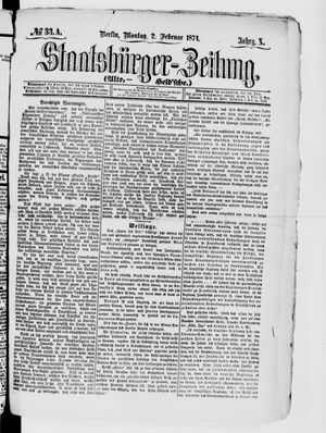 Staatsbürger-Zeitung vom 02.02.1874