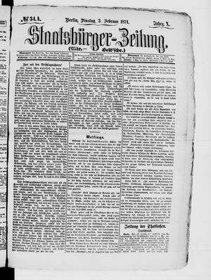 Staatsbürger-Zeitung vom 03.02.1874