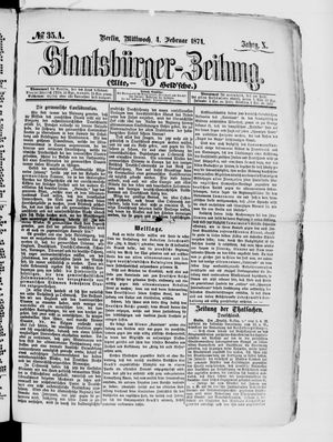 Staatsbürger-Zeitung vom 04.02.1874