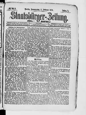 Staatsbürger-Zeitung vom 05.02.1874