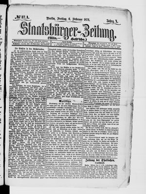 Staatsbürger-Zeitung vom 06.02.1874