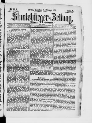 Staatsbürger-Zeitung vom 08.02.1874