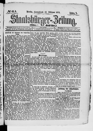 Staatsbürger-Zeitung vom 14.02.1874