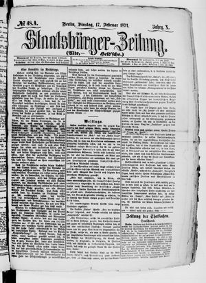 Staatsbürger-Zeitung vom 17.02.1874