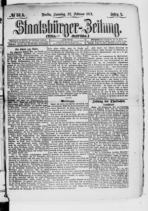 Staatsbürger-Zeitung vom 22.02.1874
