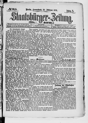 Staatsbürger-Zeitung on Feb 28, 1874