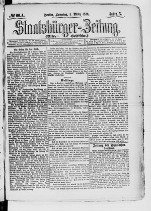 Staatsbürger-Zeitung vom 01.03.1874