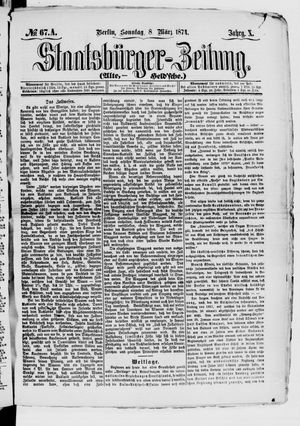 Staatsbürger-Zeitung vom 08.03.1874
