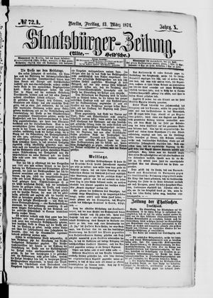 Staatsbürger-Zeitung vom 13.03.1874