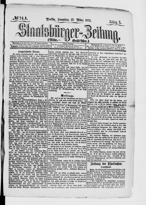 Staatsbürger-Zeitung vom 15.03.1874