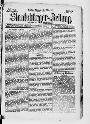 Staatsbürger-Zeitung on Mar 17, 1874
