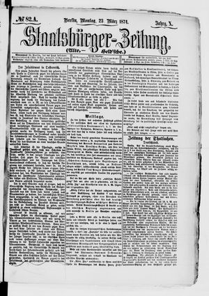 Staatsbürger-Zeitung on Mar 23, 1874