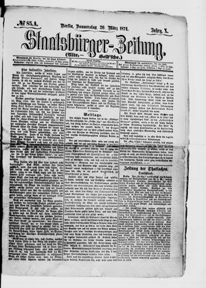 Staatsbürger-Zeitung vom 26.03.1874