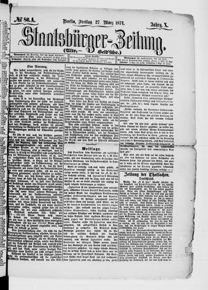Staatsbürger-Zeitung vom 27.03.1874