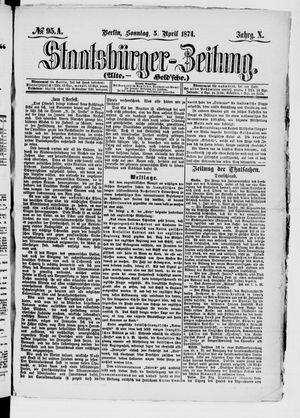 Staatsbürger-Zeitung vom 05.04.1874