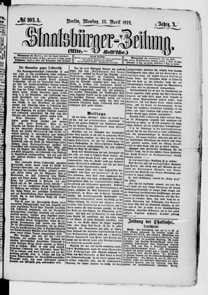 Staatsbürger-Zeitung vom 13.04.1874