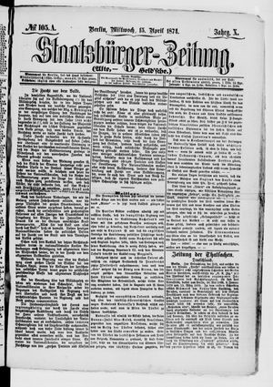 Staatsbürger-Zeitung vom 15.04.1874
