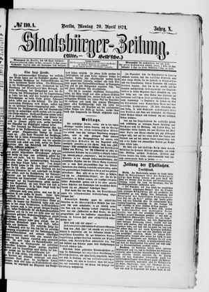 Staatsbürger-Zeitung vom 20.04.1874