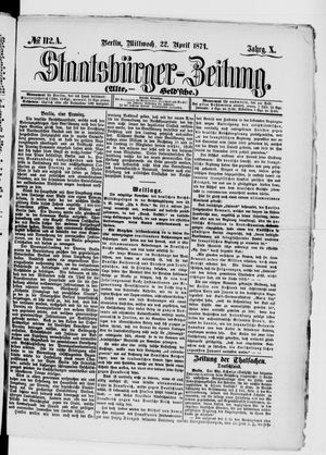 Staatsbürger-Zeitung vom 22.04.1874